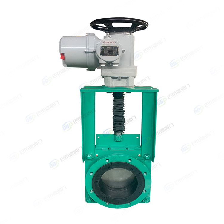 Electric flange slurry knife gate valve
