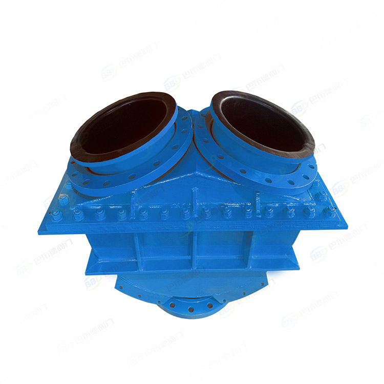 Three way directional rubber lined check valve (Taylor valve)