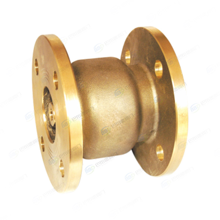 Brass flange silencing check valve