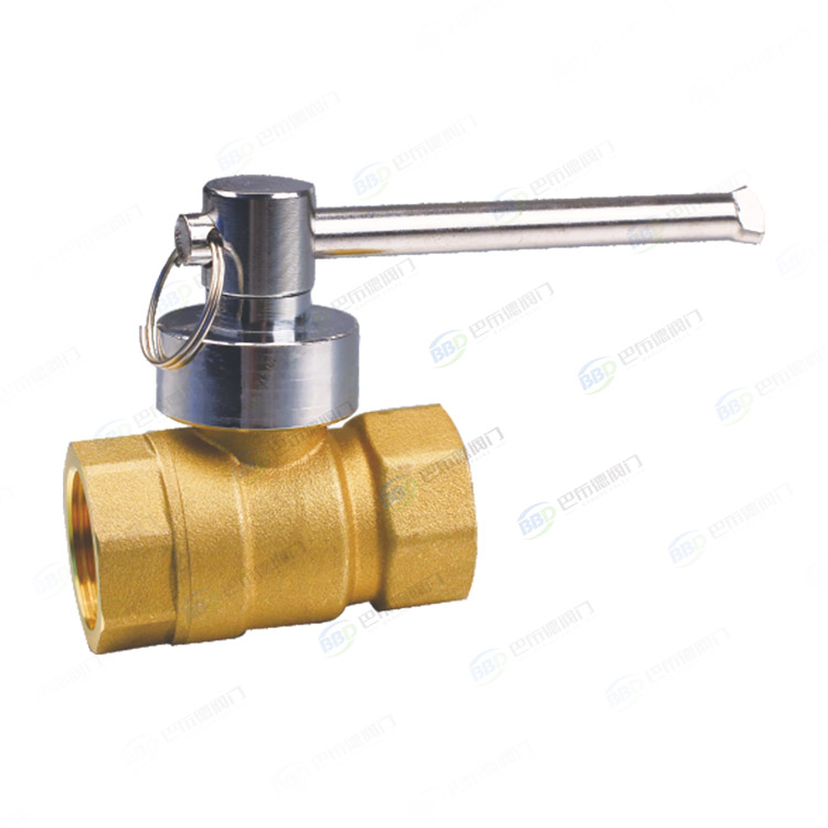 Brass magnetic lockable ball valve