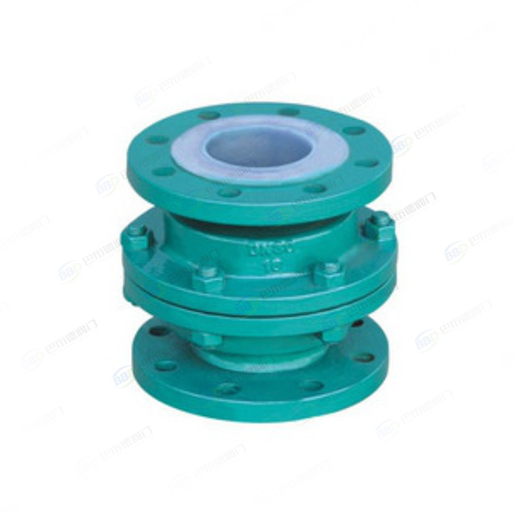 Fluorine lined vertical check valve