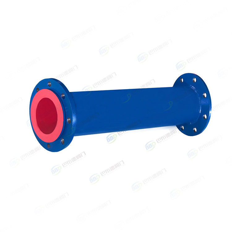 Rubber lined straight pipe fittings