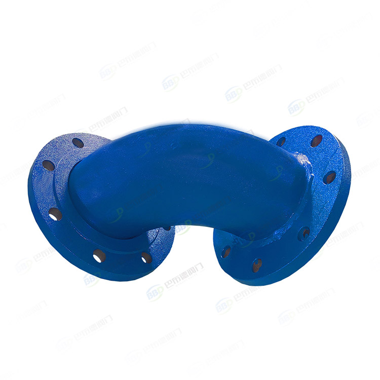 Rubber lined right angle pipe fittings