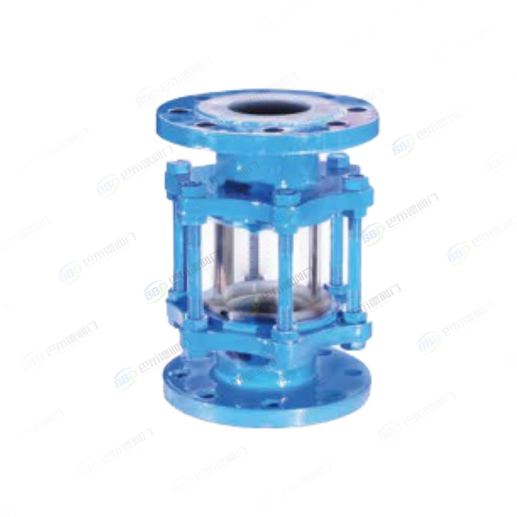 Fluorine lined sight glass