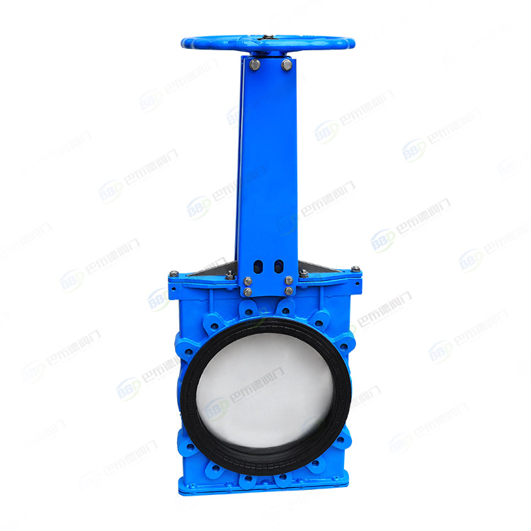 Manual soft seal knife gate valve