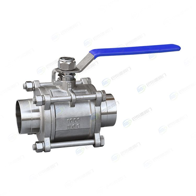 3PC manual butt welded ball valve