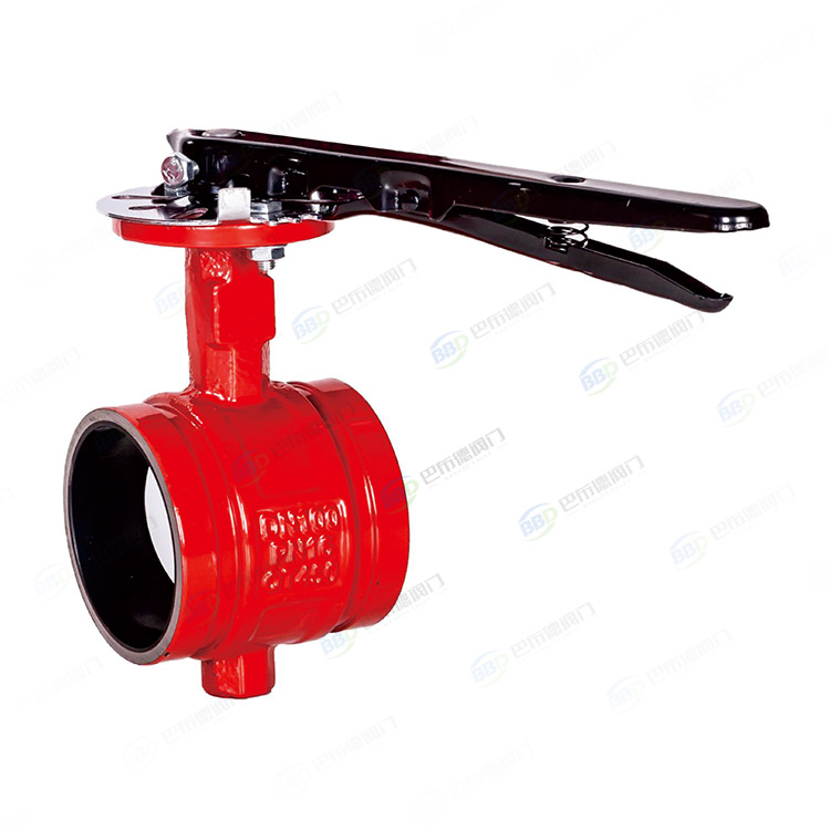 Groove butterfly valve