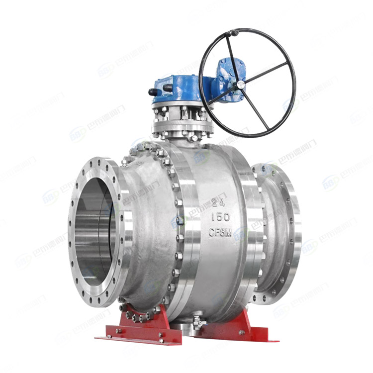 Large diameter flange ball valve