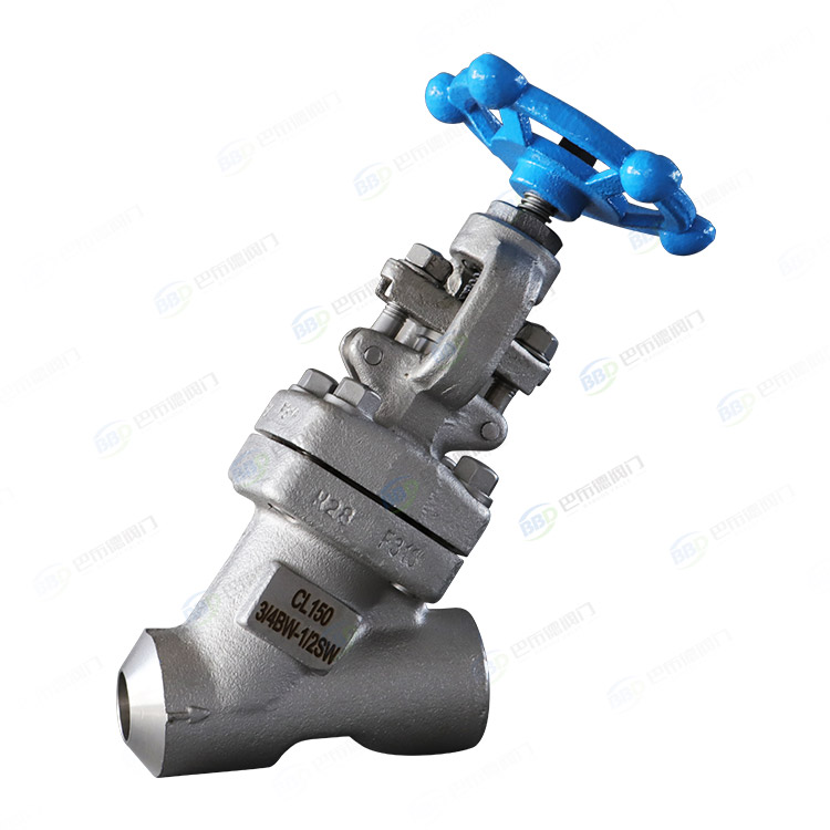 Forged steel Y-shaped globe valve