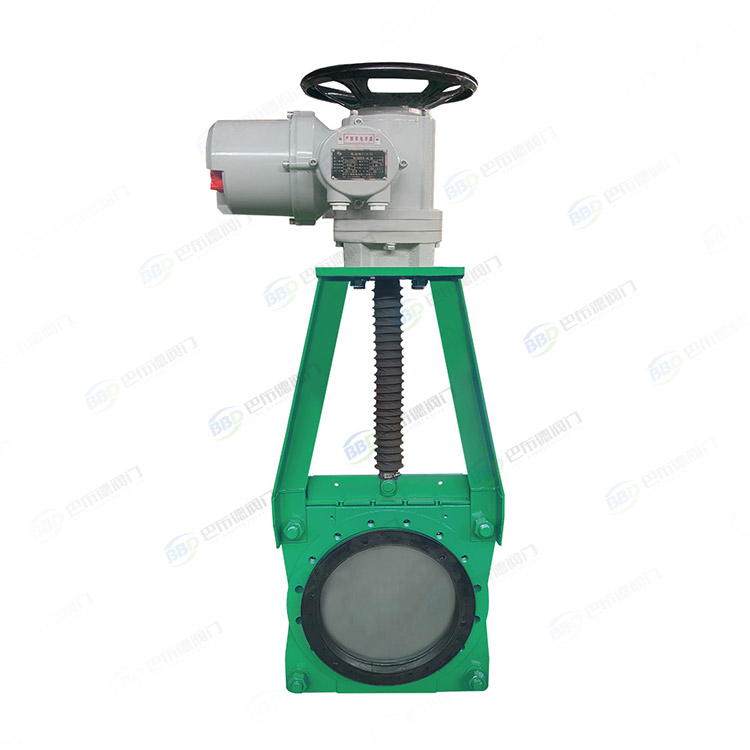 Electric clamp type slurry knife gate valve
