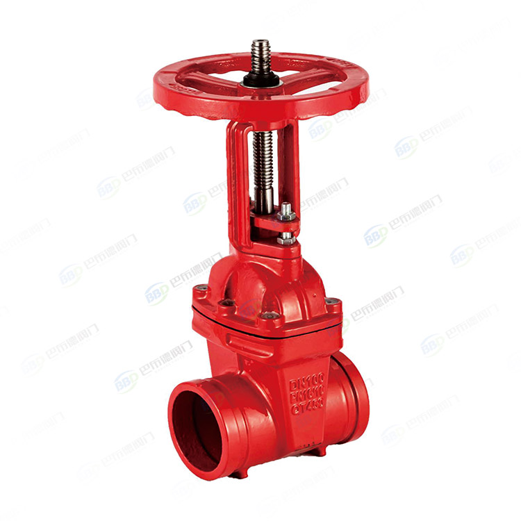 Groove rising stem gate valve