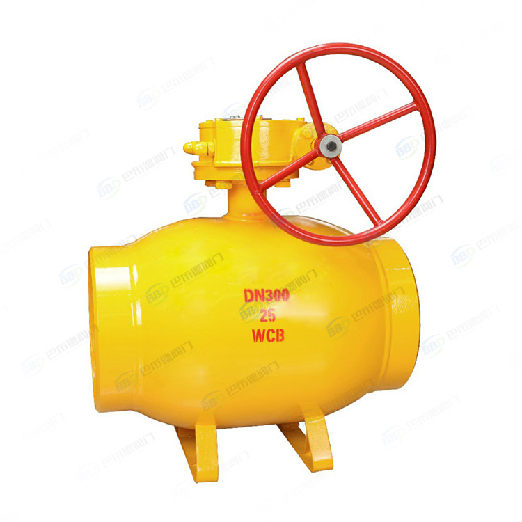 Worm gear transmission large-diameter fully welded ball valve
