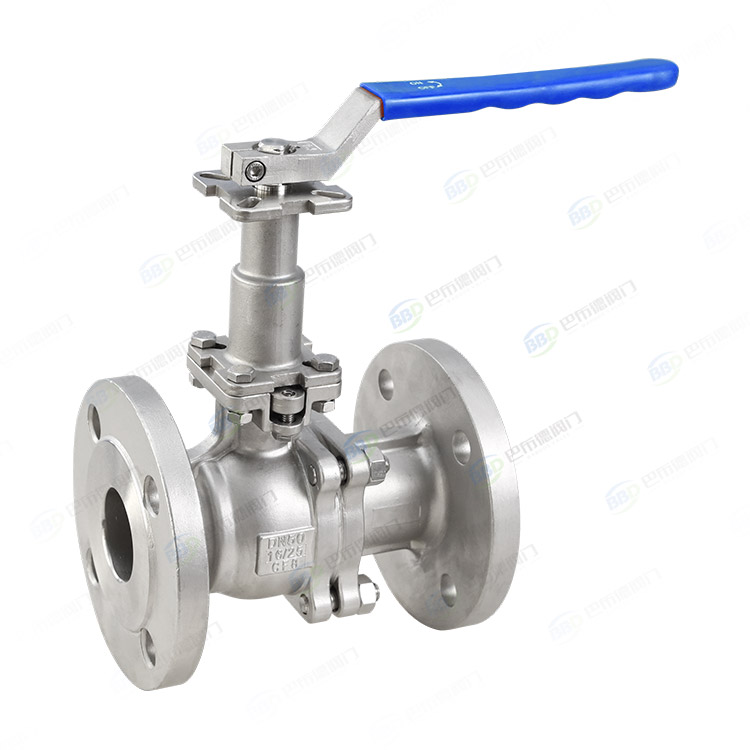 Extended rod flange ball valve