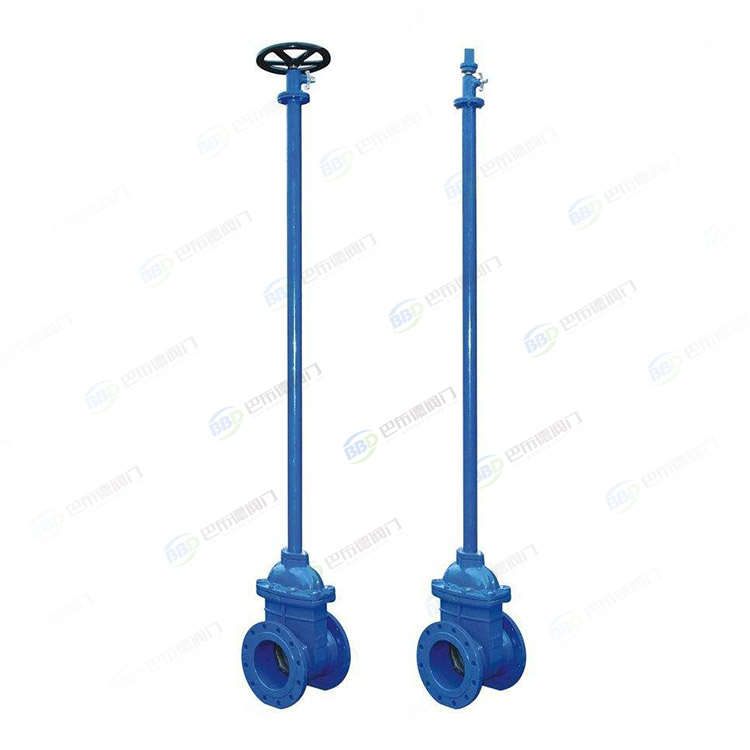 Extended stem gate valve