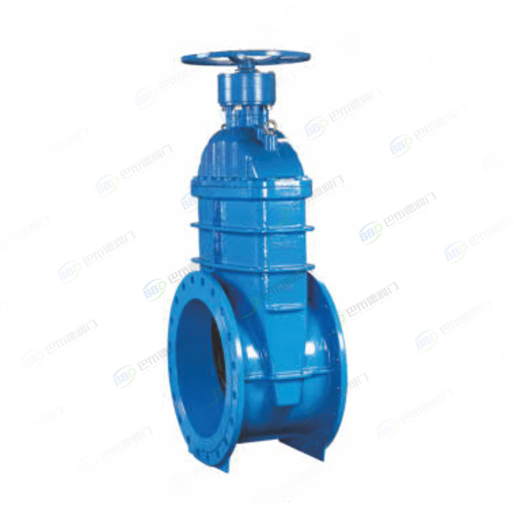 Manual large-diameter gate valve