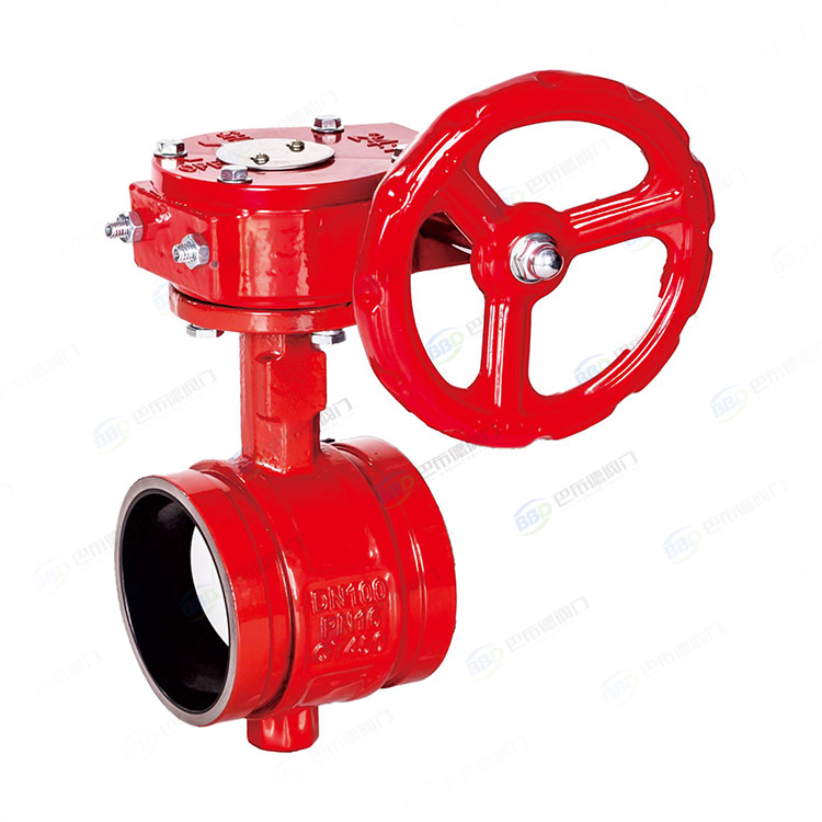 Worm groove butterfly valve
