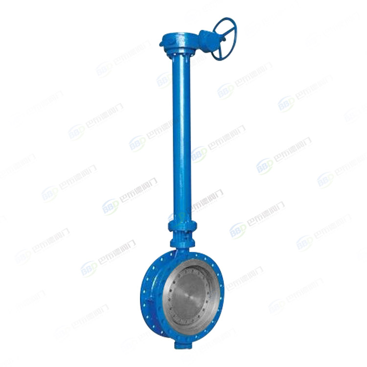 Extended stem flange butterfly valve