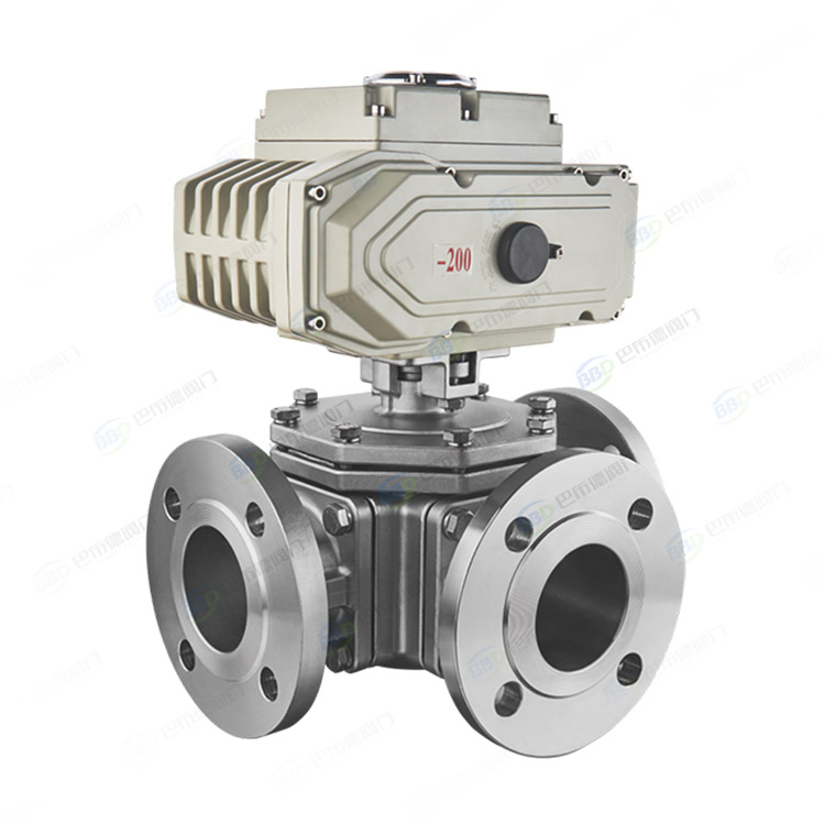Electric three-way ball valve