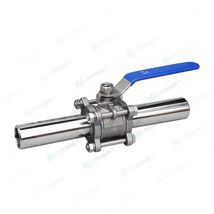3PC manual extended butt welded ball valve