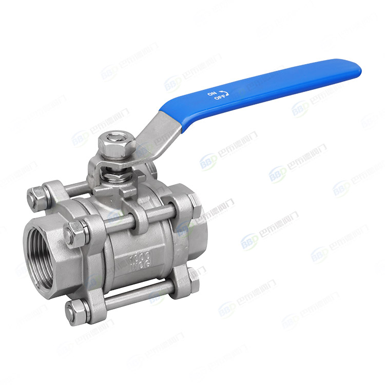 3PC manual threaded ball valve