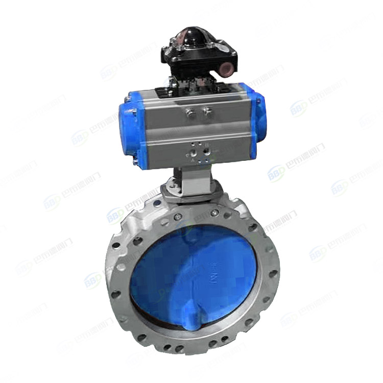 Pneumatic dust butterfly valve